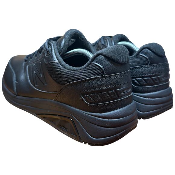 NEW BALANCE 928v2 Men’s 12D Walking Shoe Black Leather Cushioned Lace Up Sneaker - Picture 4 of 13